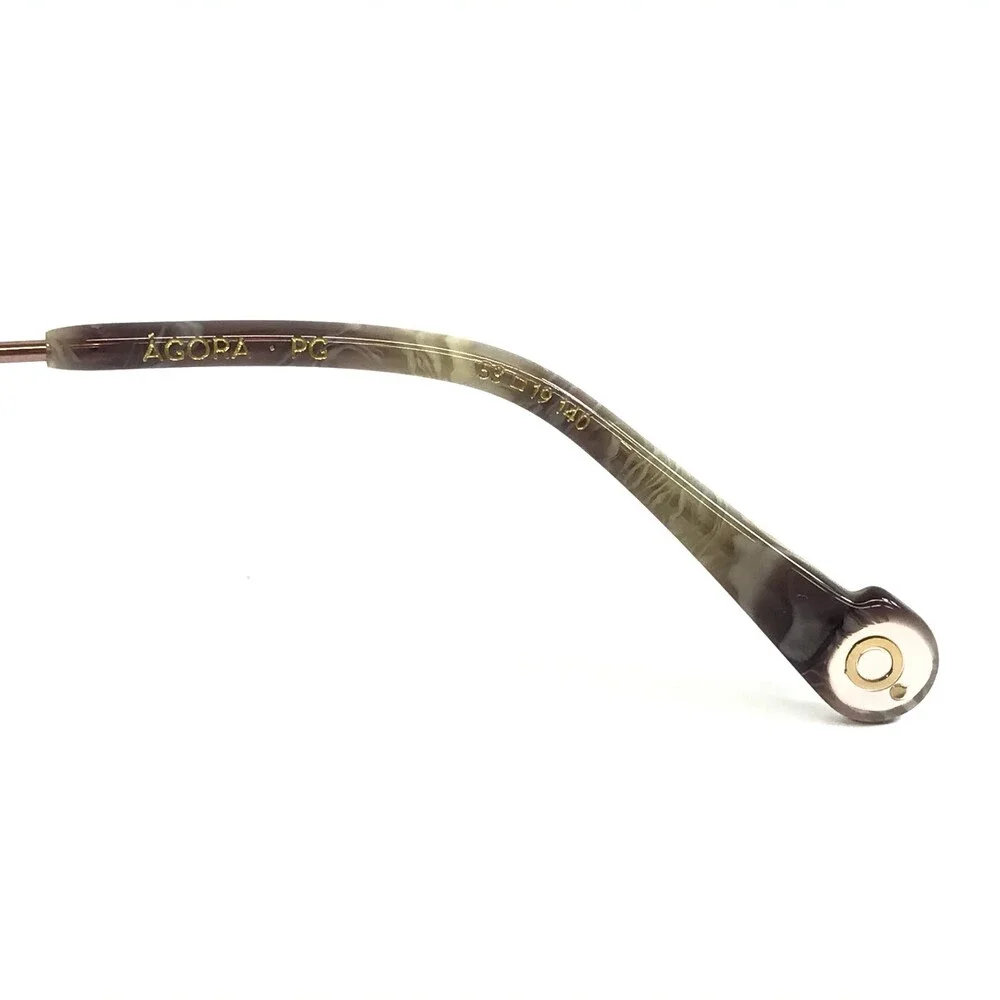 Etnia Barcelona Eyeglasses Frames AGORA PG Pink Gold Rose Gold Square 53-19-140